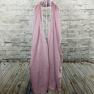 Womans Scarf Rose Pink Sheer
